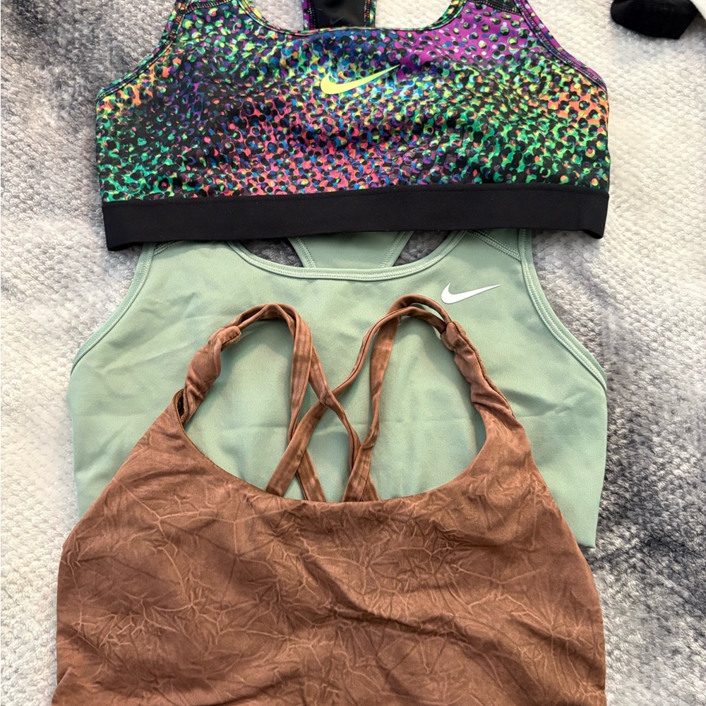 Nike Multicolor, Green, and Brown Camisoles